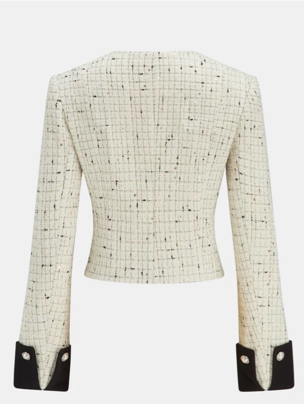 Commense Pearl button tweed jacket and paint suit apricot - Picture 3 of 12